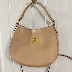 Tory Burch Beige Leather Shoulder Bag